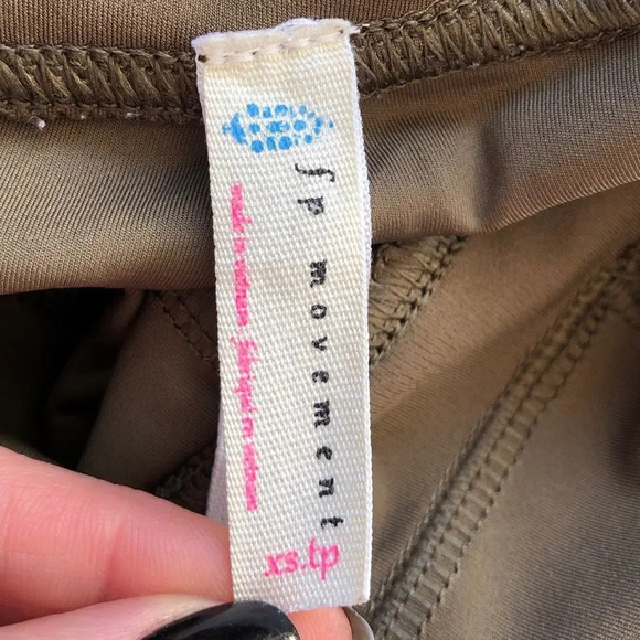 Free People Movement Olive Green Wave Rider Leggings Size XS - Picture 9 of 11